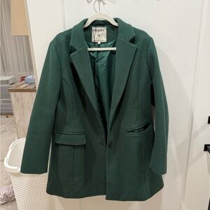 Allegra K Dark Green Women's Peacoat